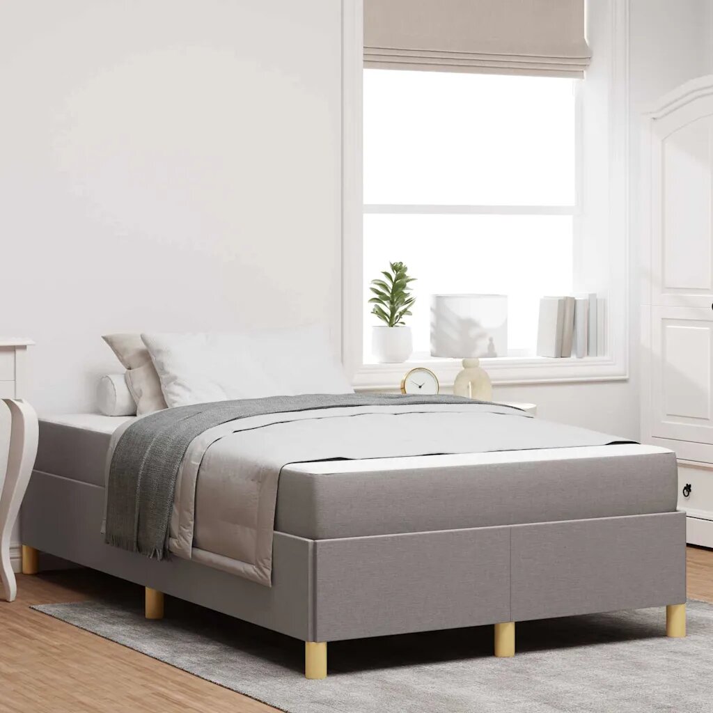 vidaXL Рамка за легло Таупе 120 x 200 cm текстил