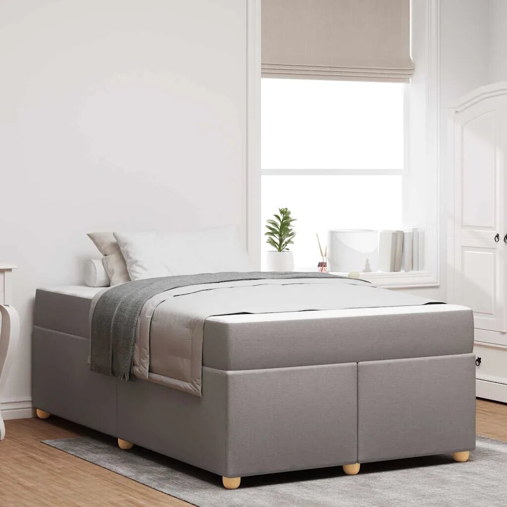 vidaXL Рамка за легло Таупе 120 x 200 cm текстил