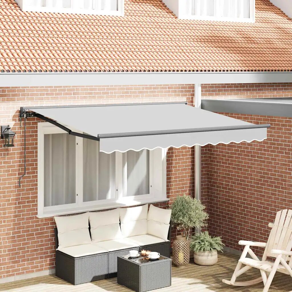 vidaXL Рамка за сенник Антрацит 25 x 2 m Метал