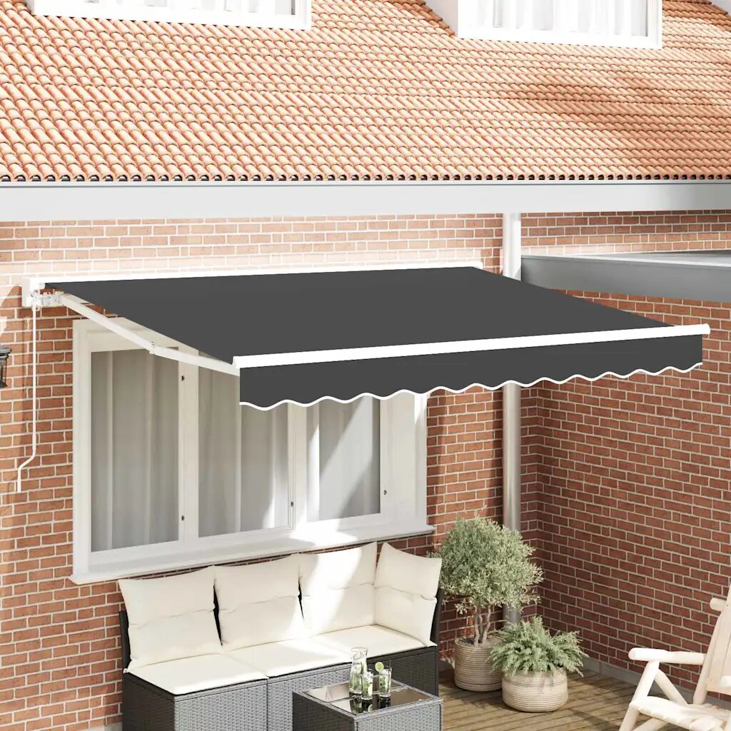 vidaXL Рамка за сенник Антрацит 250 x 200 cm Полиестер с PU покритие