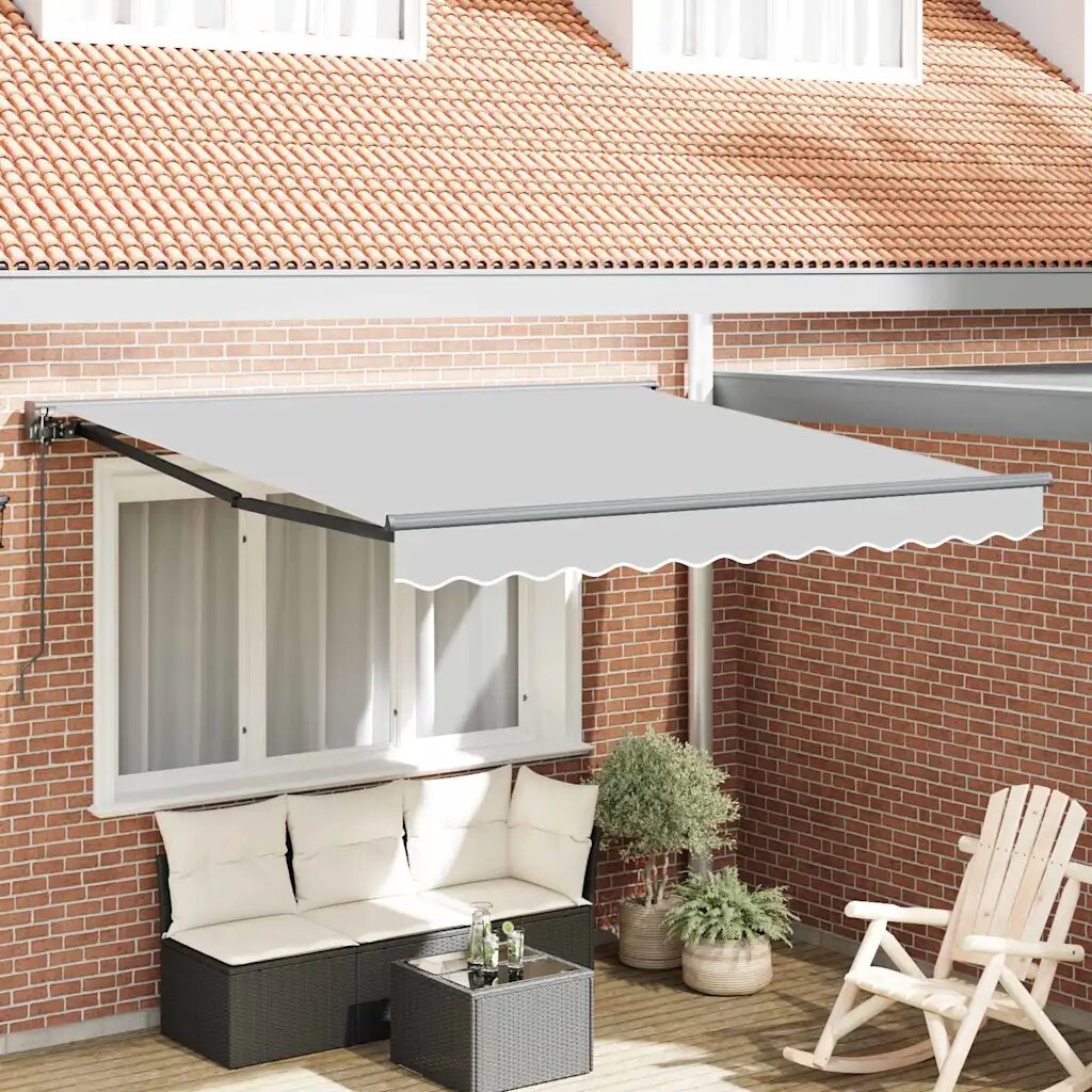 vidaXL Рамка за сенник Регулирума Антрацит 35 x 25 m Стомана