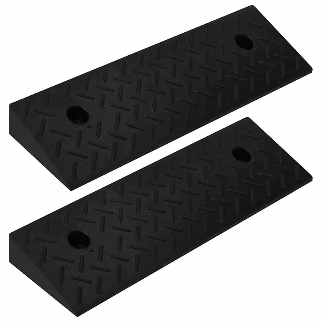 vidaXL Рампи за бордюри 2 бр 50x175x5 см гума