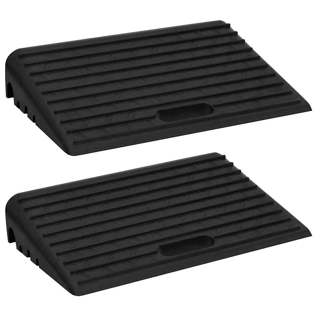 vidaXL Рампи за бордюри 2 бр 50x30x11 см гума