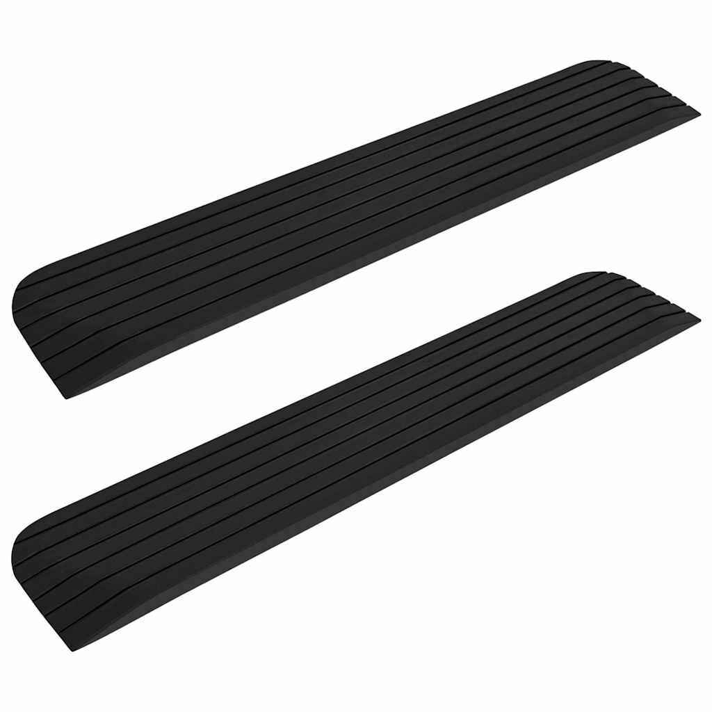vidaXL Рампи за прагове 2 бр 110x21x25 см гума