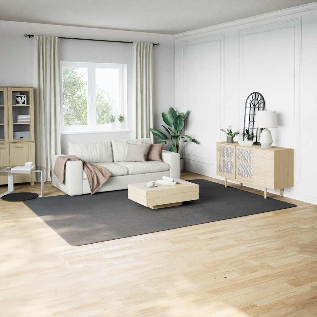 vidaXL Ръшкав килим антрацит 240x340 см полиестер