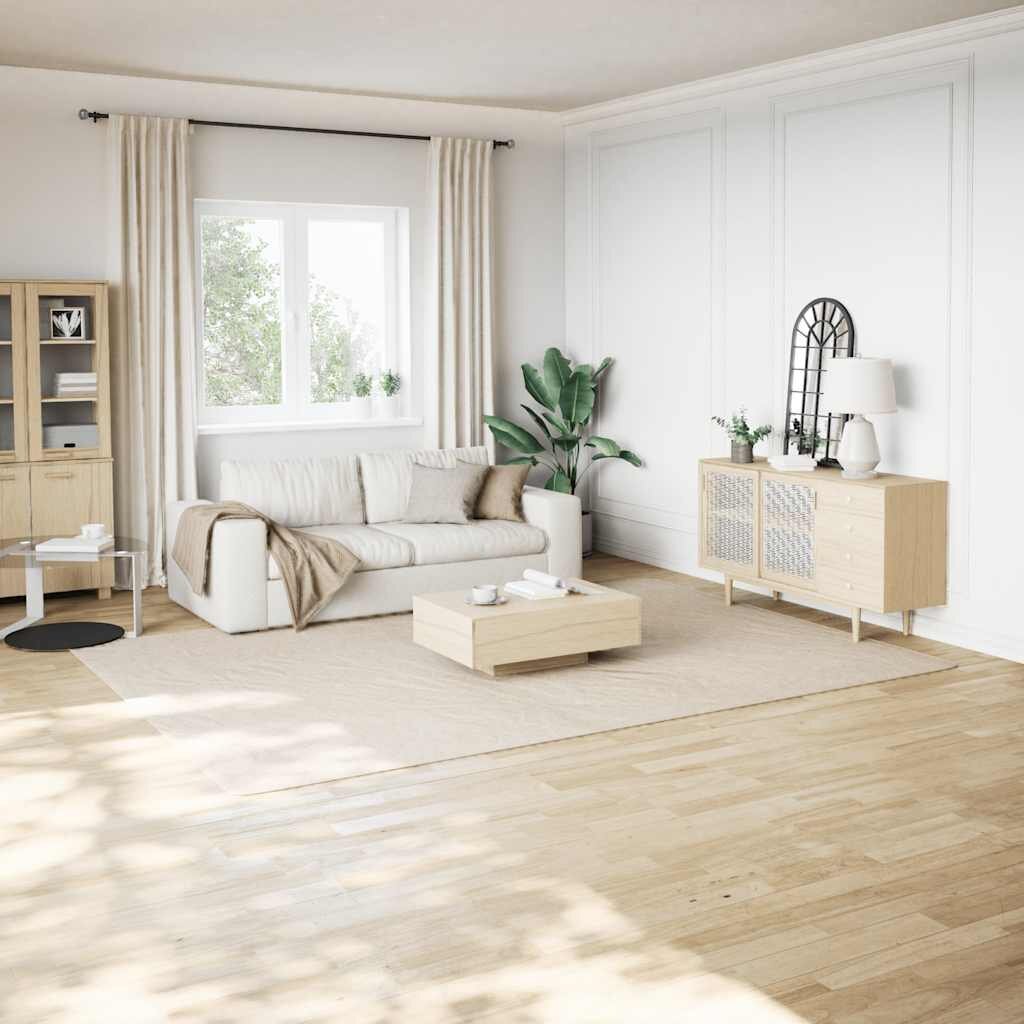 vidaXL Ръшкав килим кремаво бял 240x340 см полиестер