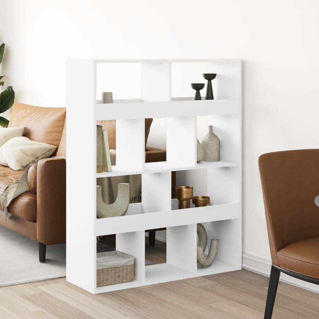 vidaXL Разделител за стая бял 100x33x1255 см инженерно дърво