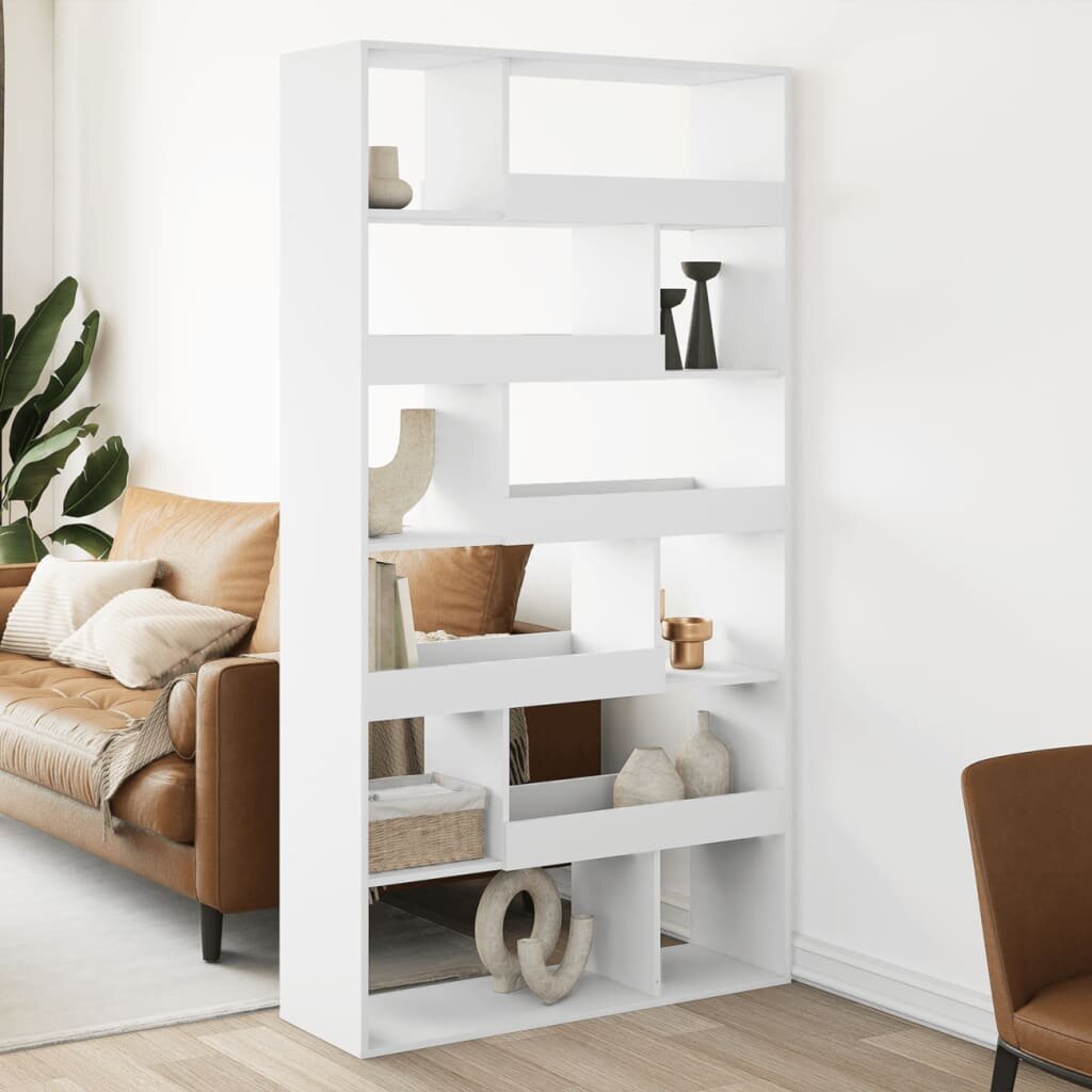 vidaXL Разделител за стая бял 100x33x1875 см инженерно дърво