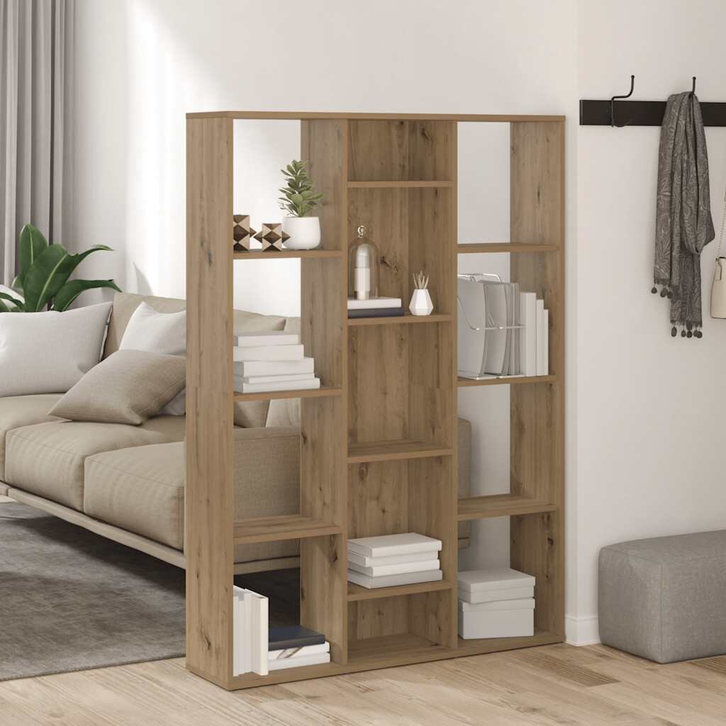 vidaXL Разделител за стая/кабинет за книги Artisan Oak 100x24x140 cm