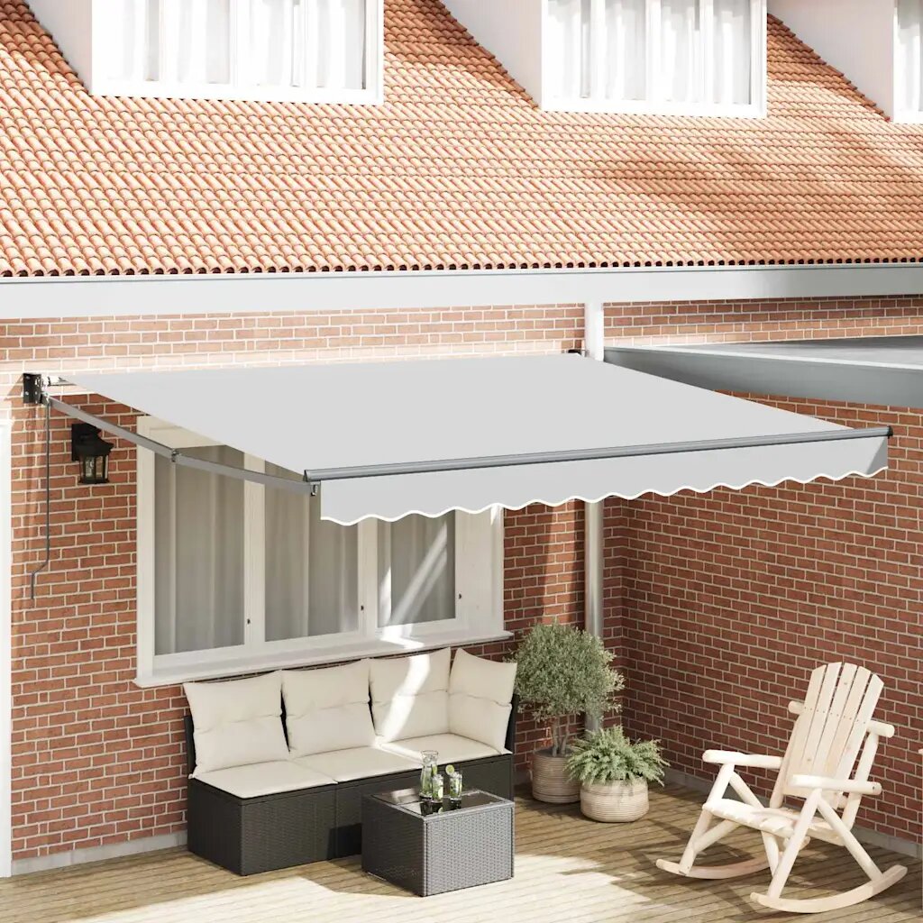 vidaXL Разтегателна рамка за сенник Антрацит 300 x 250 cm Алуминий