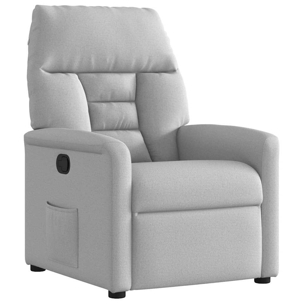 vidaXL Recliner Chair Cloud Grey Fabric