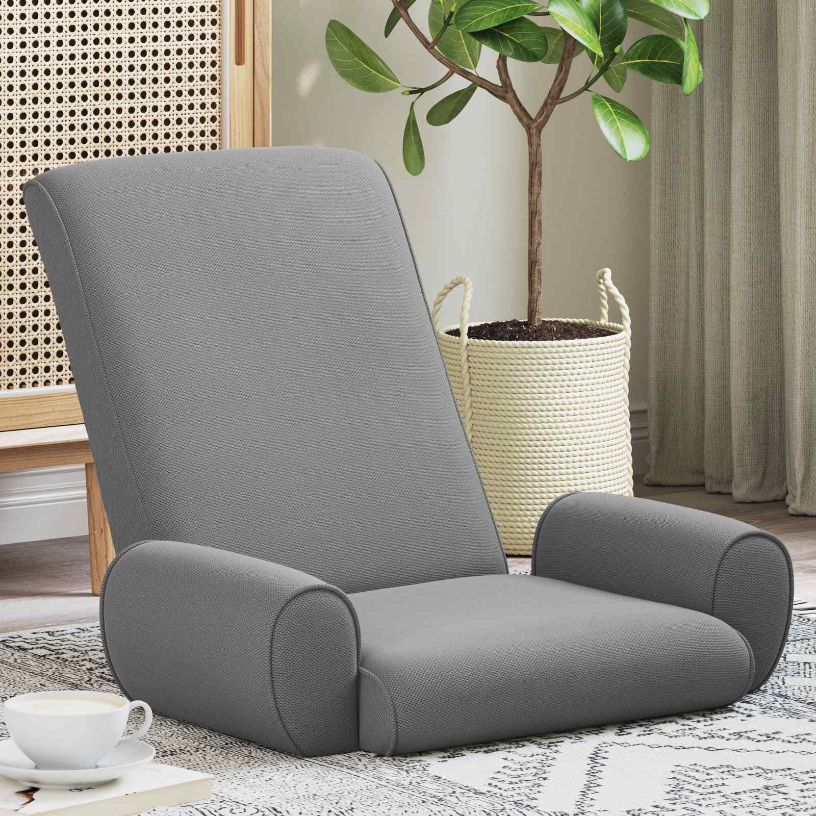 vidaXL Регулируем подов стол Тъмносиво Гранчест велур