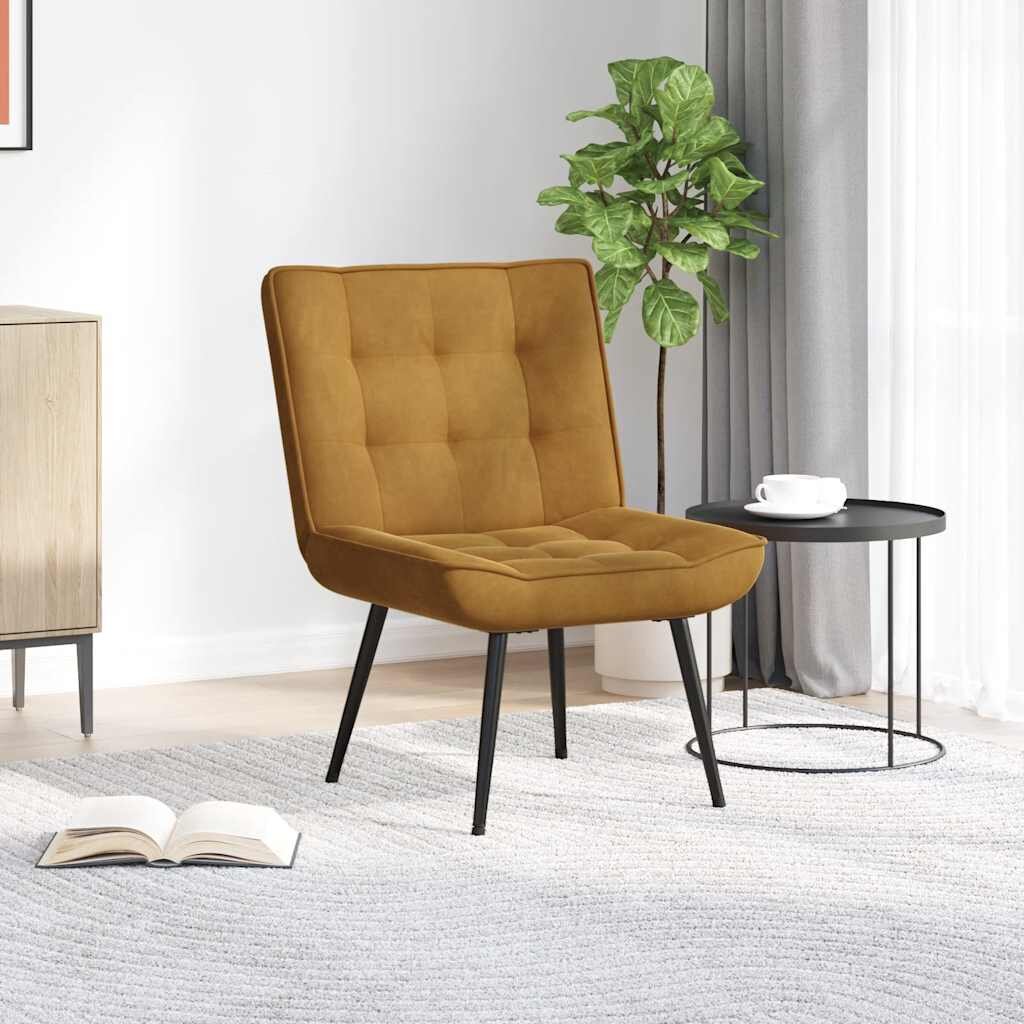 vidaXL Релаксиращ стол кафяв 64x74x84 cm кадифе