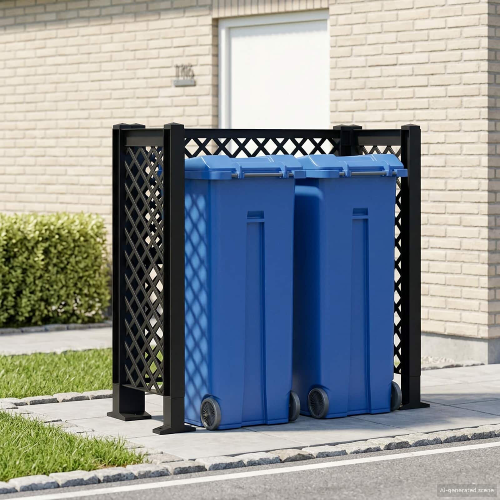 vidaXL Решетка за боклук Антрацит 123 x 47 x 114 см ПП