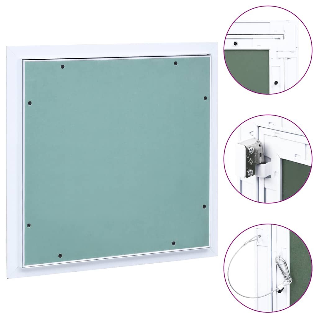 vidaXL Ревизионна вратичка с алуминиева рамка и гипсокартон 400x400 мм
