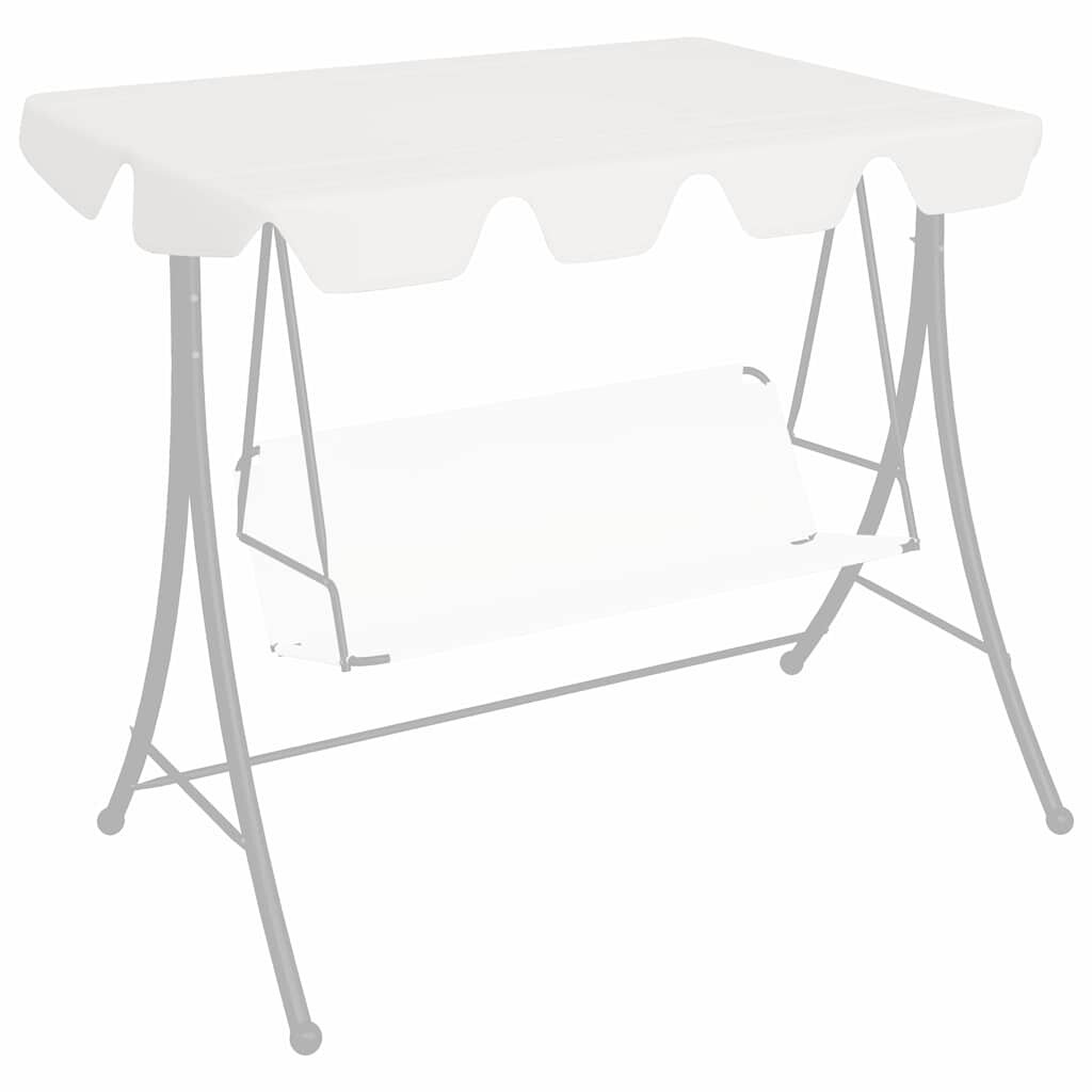 vidaXL Резервен сенник за градинска люлка бял 150/130x105/70 см
