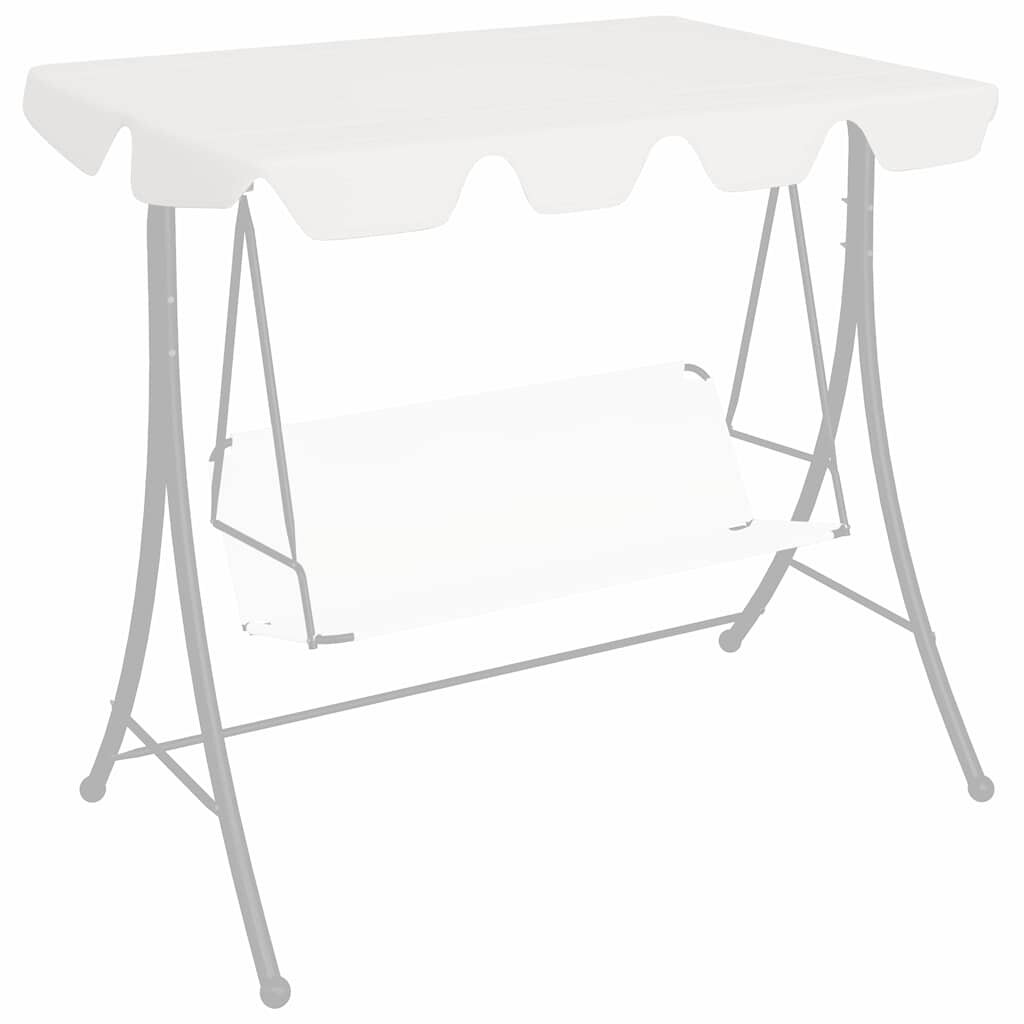 vidaXL Резервен сенник за градинска люлка бял 188/168x145/110 см