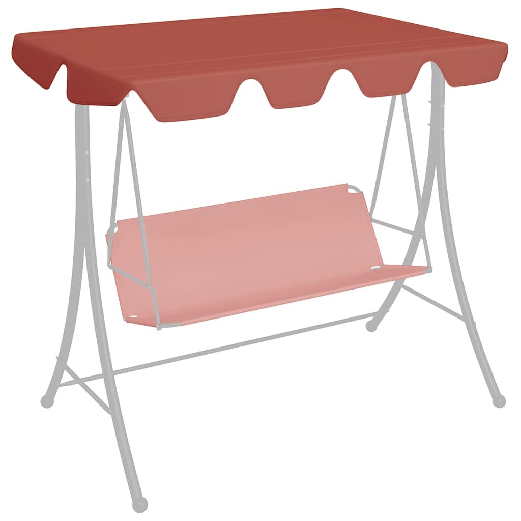 vidaXL Резервен сенник за градинска люлка теракота 188/168x145/110 см