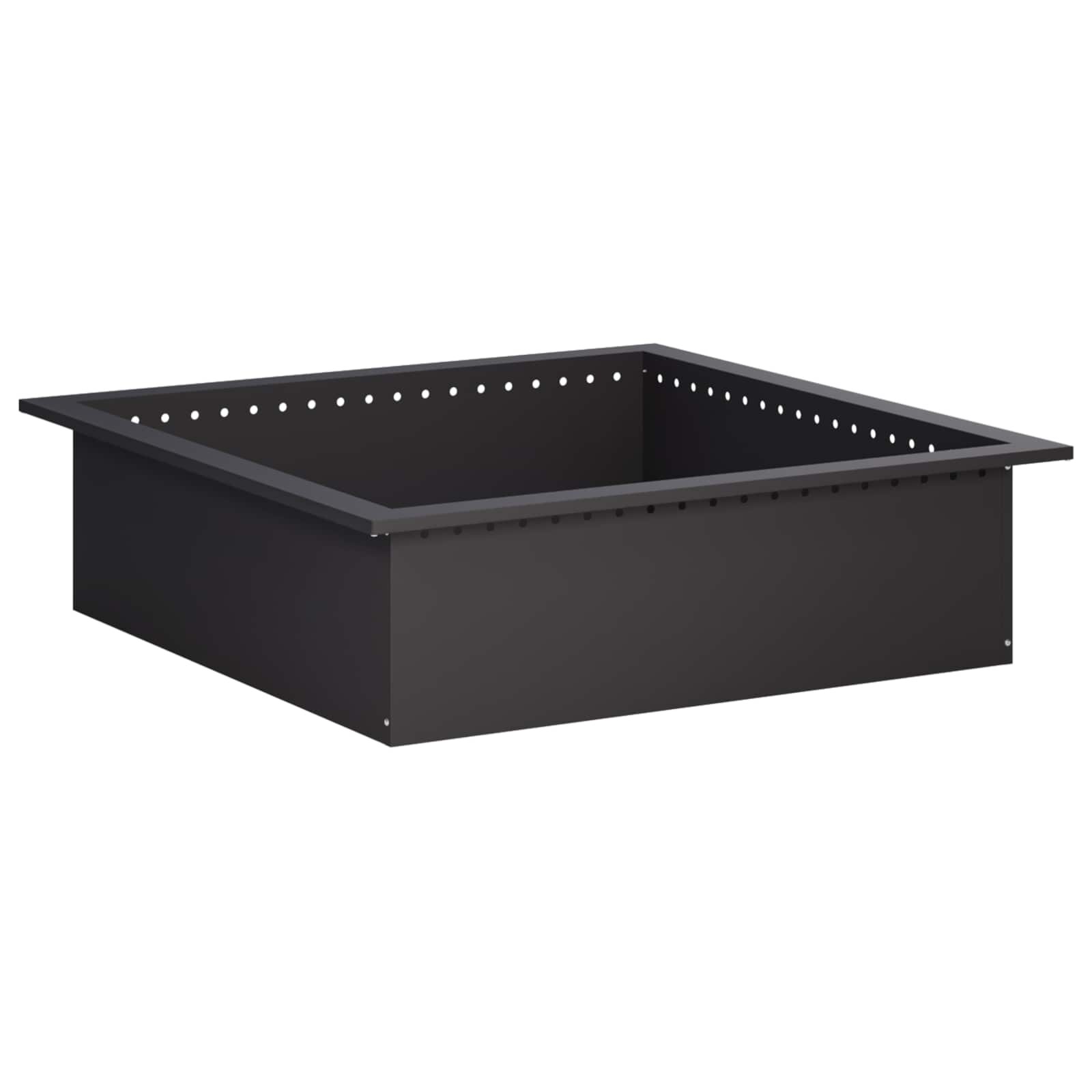 vidaXL Ринг за огнище Черно 90 x 90 x 25 см Стомана