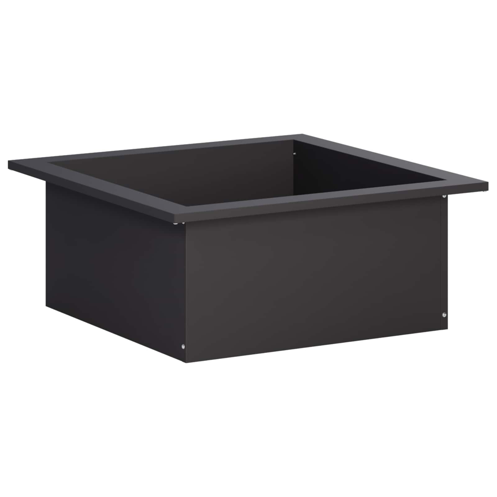 vidaXL Ринг за огнище Черно 90 x 90 x 25 см Стомана