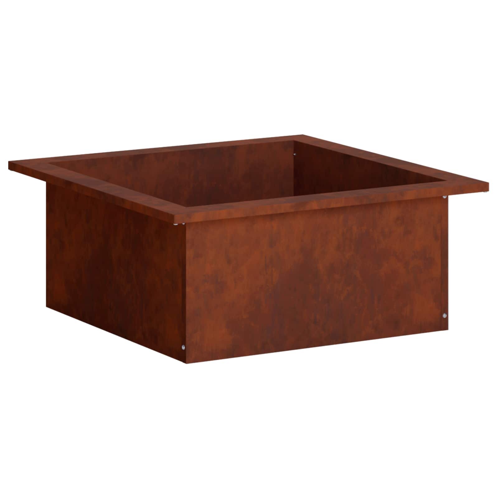 vidaXL Ринг за огнище Ръждясало 90 x 90 x 25 см Кортенова стомана