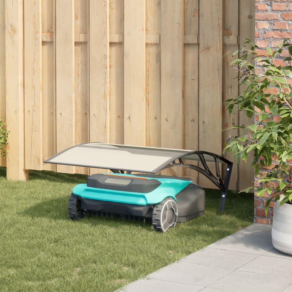 vidaXL Роботизирана косачка за гараж черна 80x101x46 см