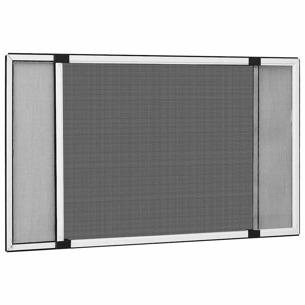 vidaXL Ролетен комарник за прозорци бял (75-143)x50 см