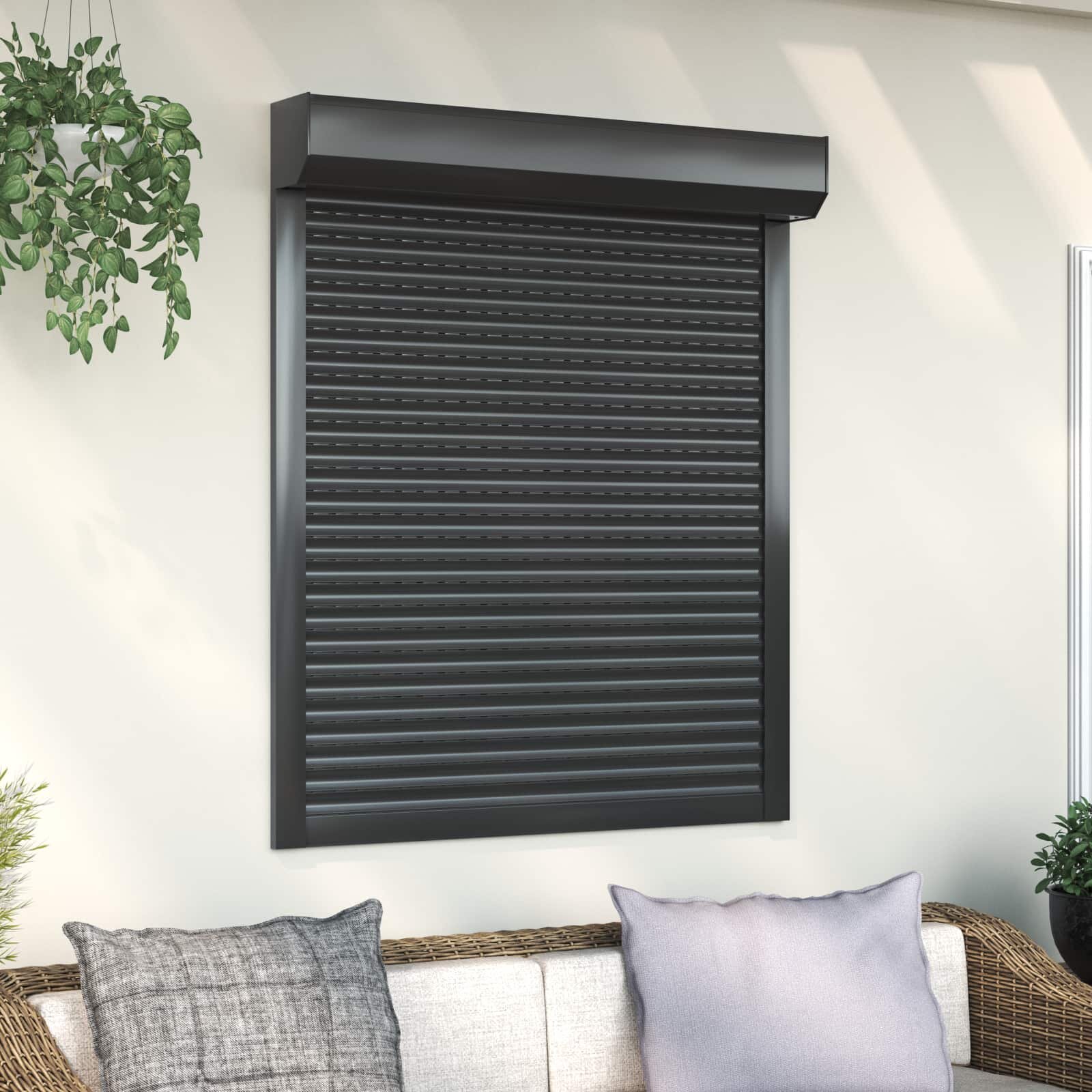 vidaXL Ролетна щора Антрацит 100 x 120 cm Алуминий и полиреутан