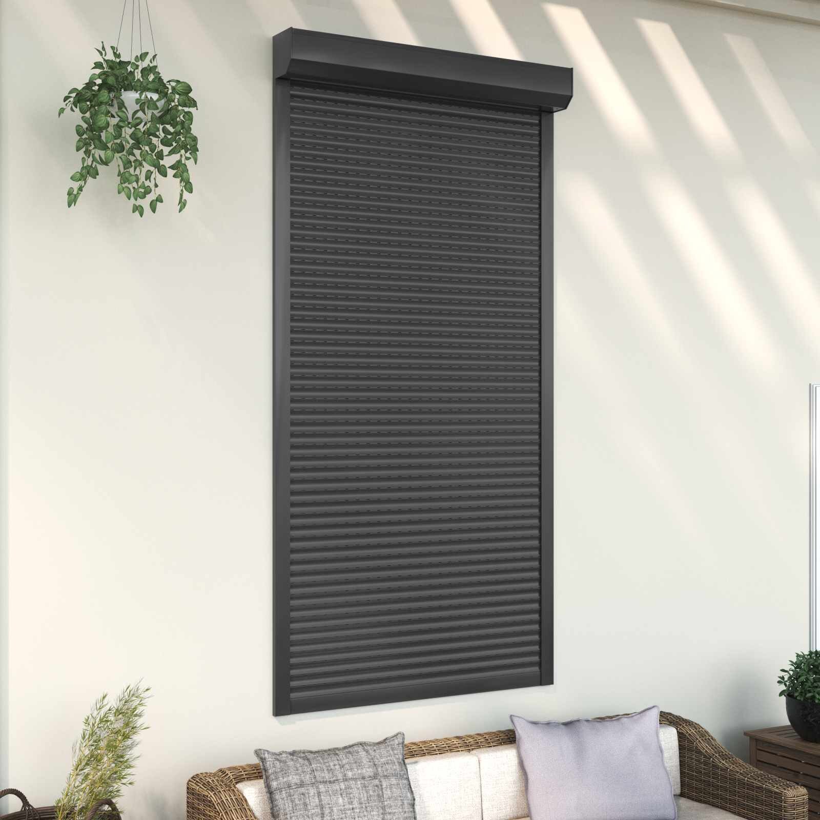 vidaXL Ролетна щора Антрацит 110 x 220 cm Алуминий и полиреутан