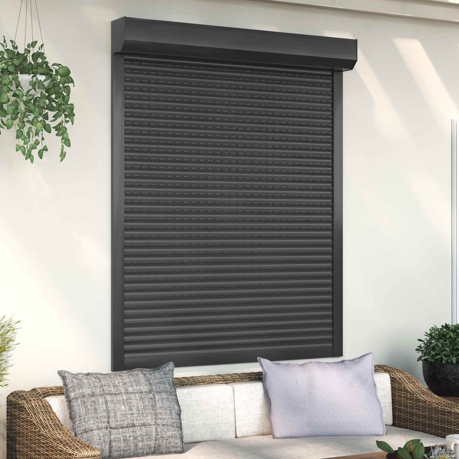 vidaXL Ролетна щора Антрацит 120 x 150 cm Алуминий и полиреутан