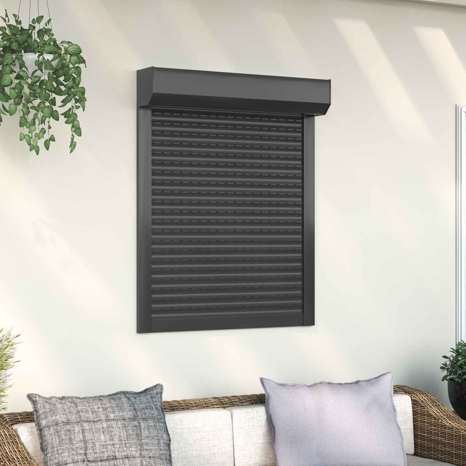 vidaXL Ролетна щора Антрацит 70 x 100 cm Алуминий и полиреутан