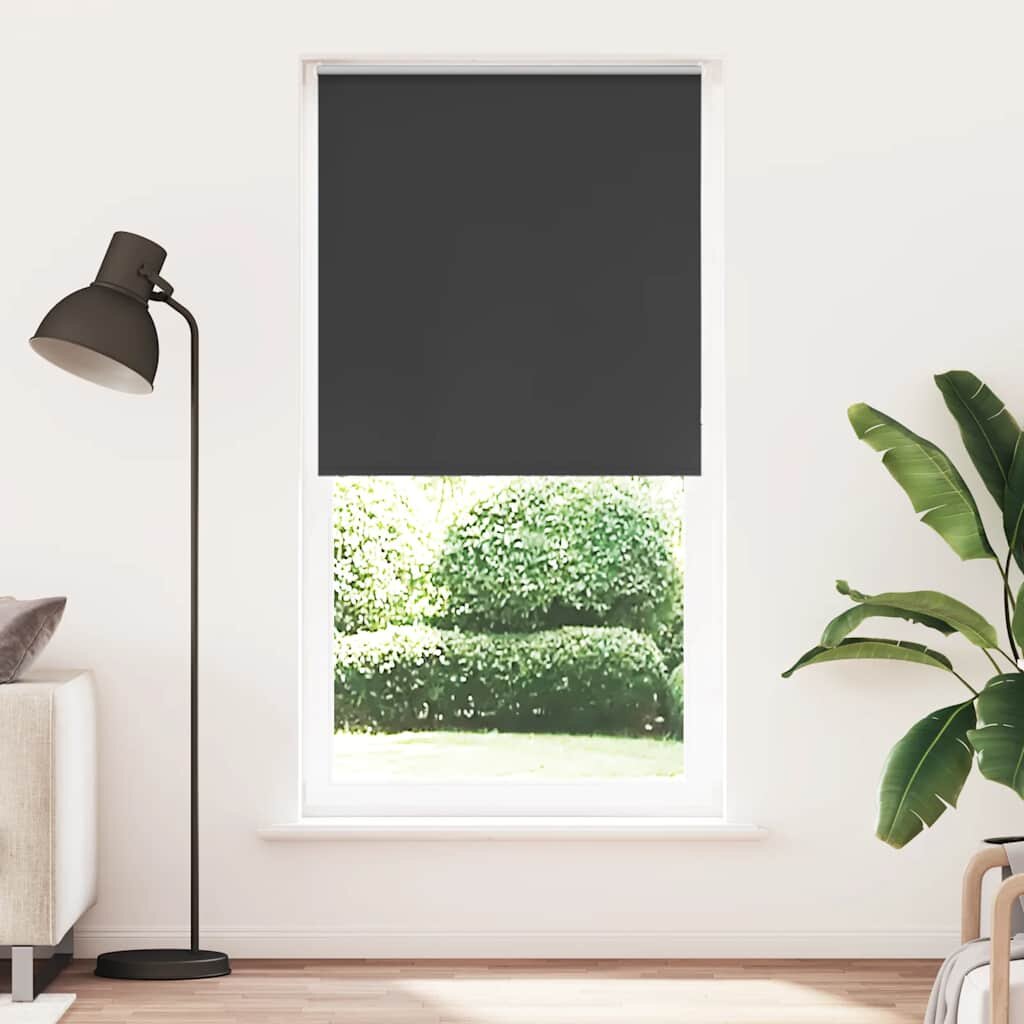 vidaXL Ролетна щора Blackout Black 115x210 cm Ширина на плата 1107 cm