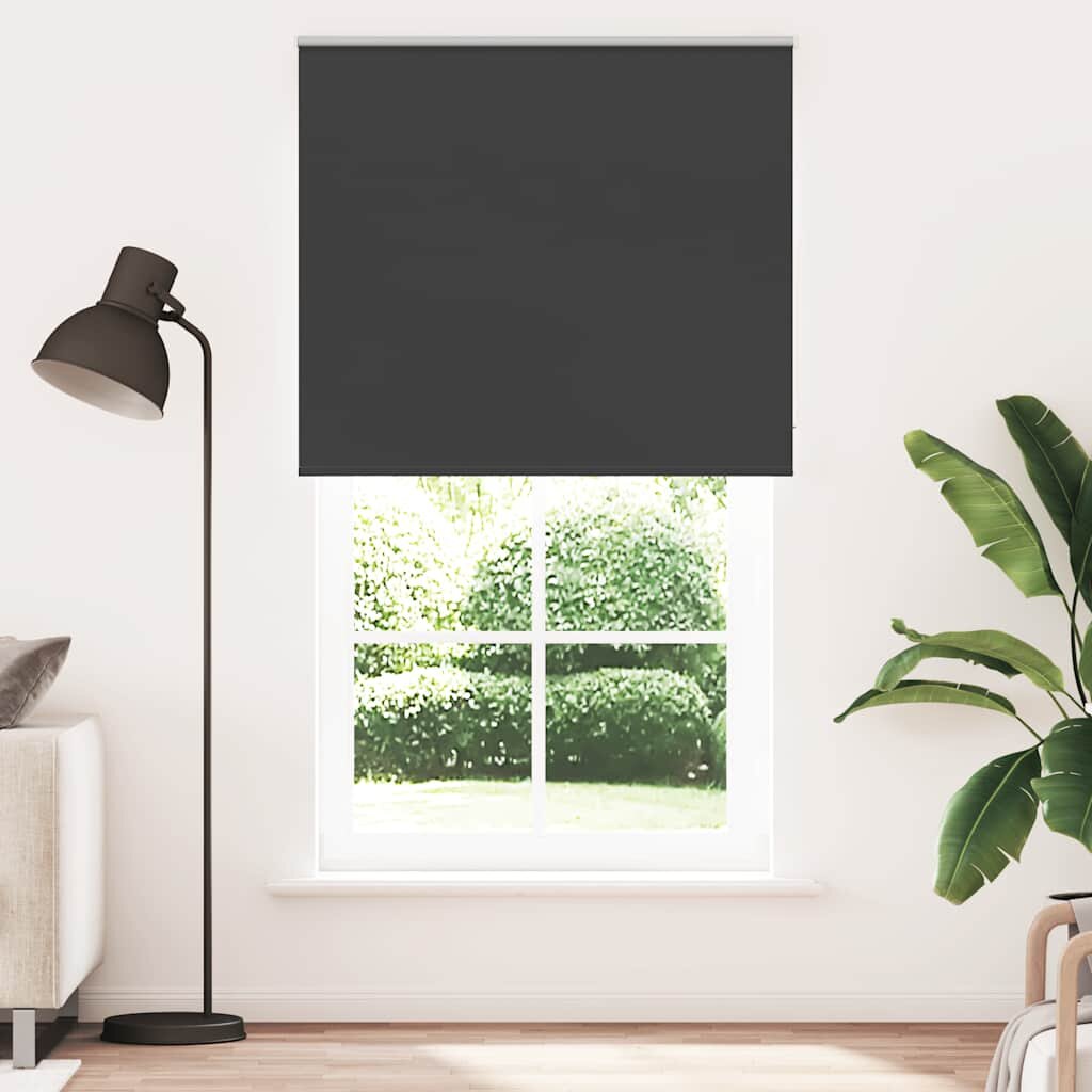 vidaXL Ролетна щора Blackout Black 125x210 cm Ширина на плата 1216 cm