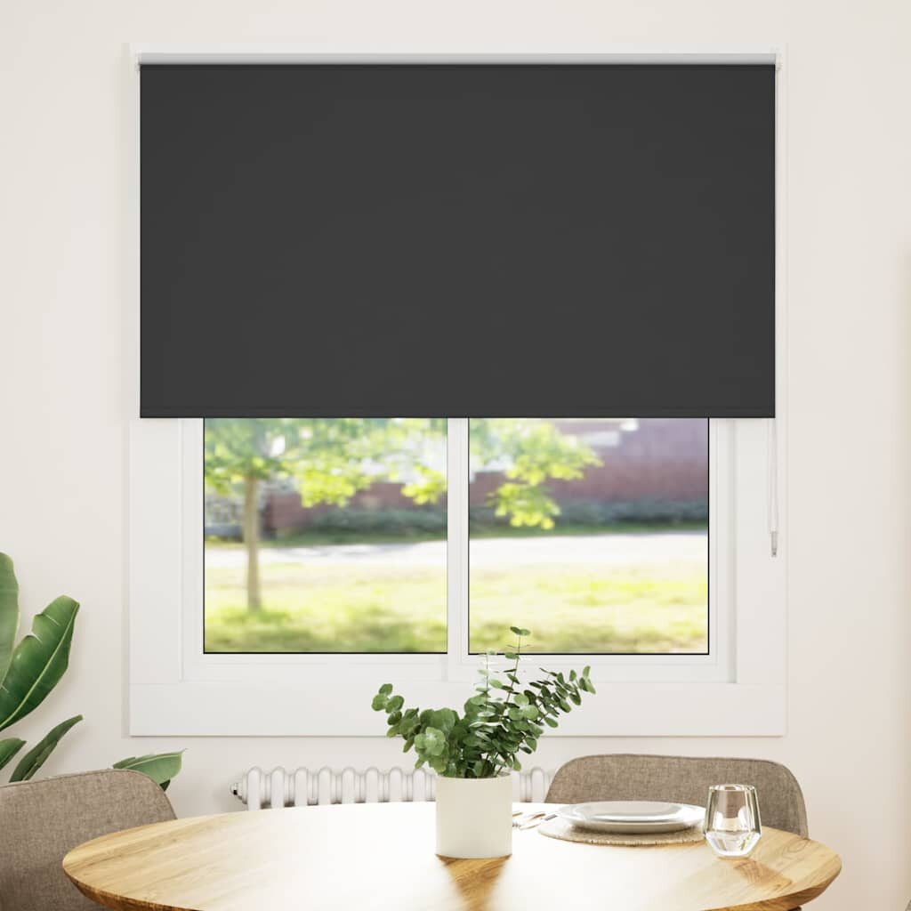 vidaXL Ролетна щора Blackout Black 135x150 cm Ширина на плата 1316 cm