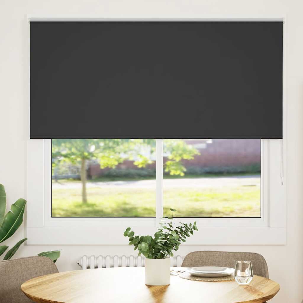 vidaXL Ролетна щора Blackout Black 145x175 cm Ширина на плата 1416 cm