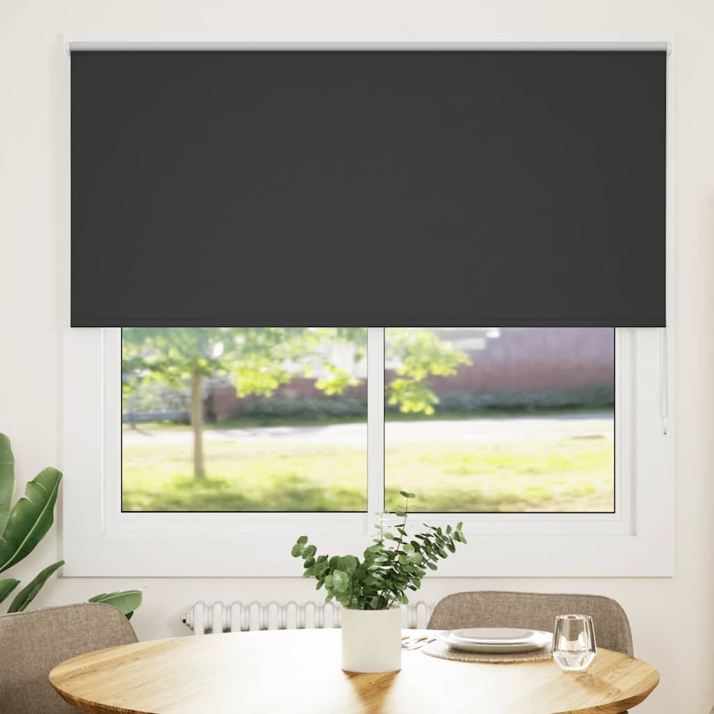 vidaXL Ролетна щора Blackout черна 150x150см ширина на тъканта 1466см