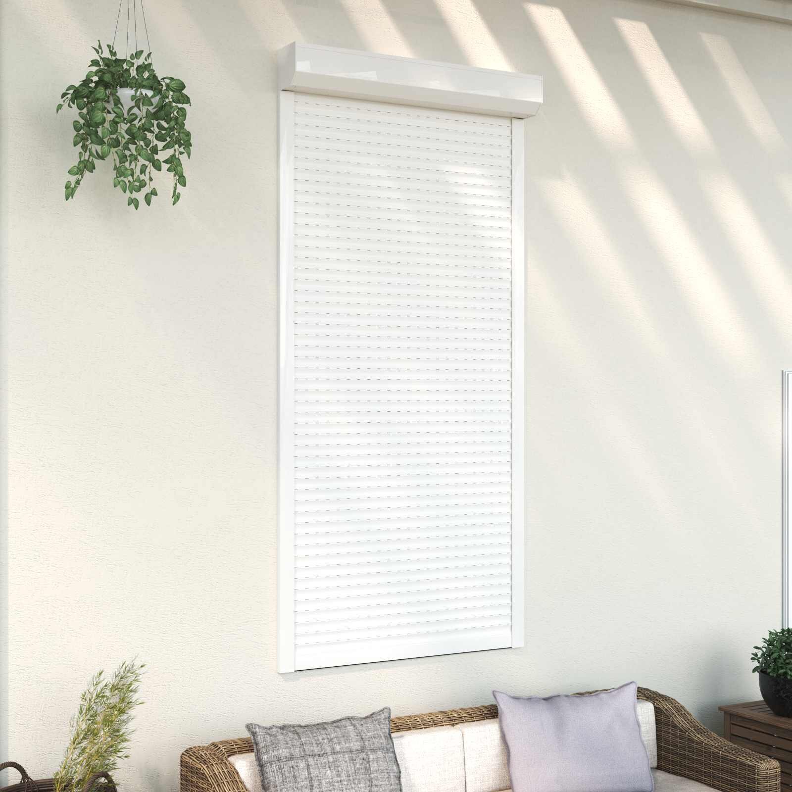 vidaXL Ролетна щора Бял 100 x 210 cm Алуминий и полиреутан