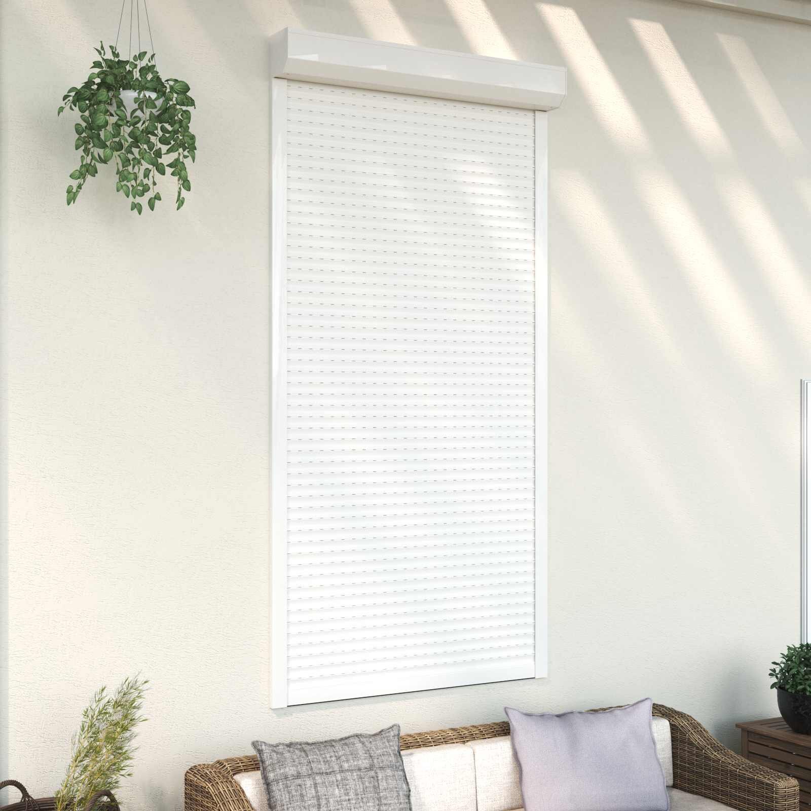 vidaXL Ролетна щора Бял 110 x 220 cm Алуминий и полиреутан