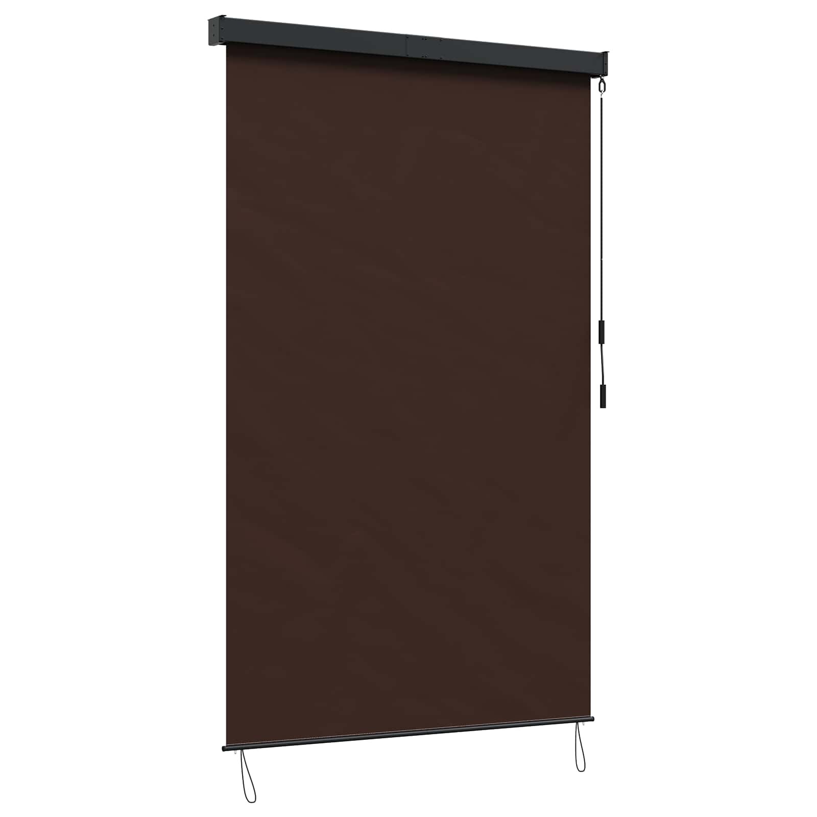 vidaXL Ролетна щора Кафяво 160 x 250 cm Текстил и Алуминий