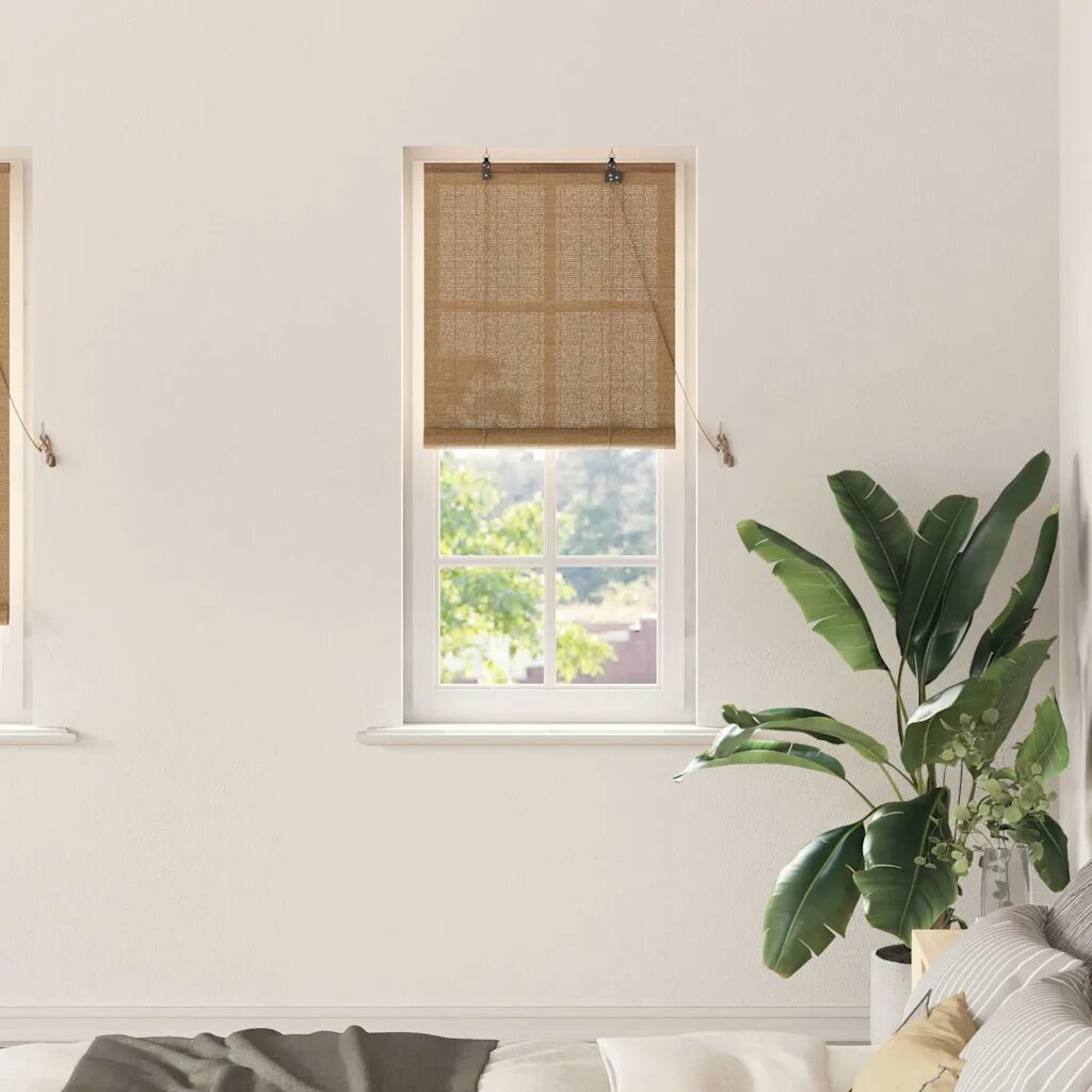 vidaXL Ролетна щора Кафяво 60 x 220 см Бамбук
