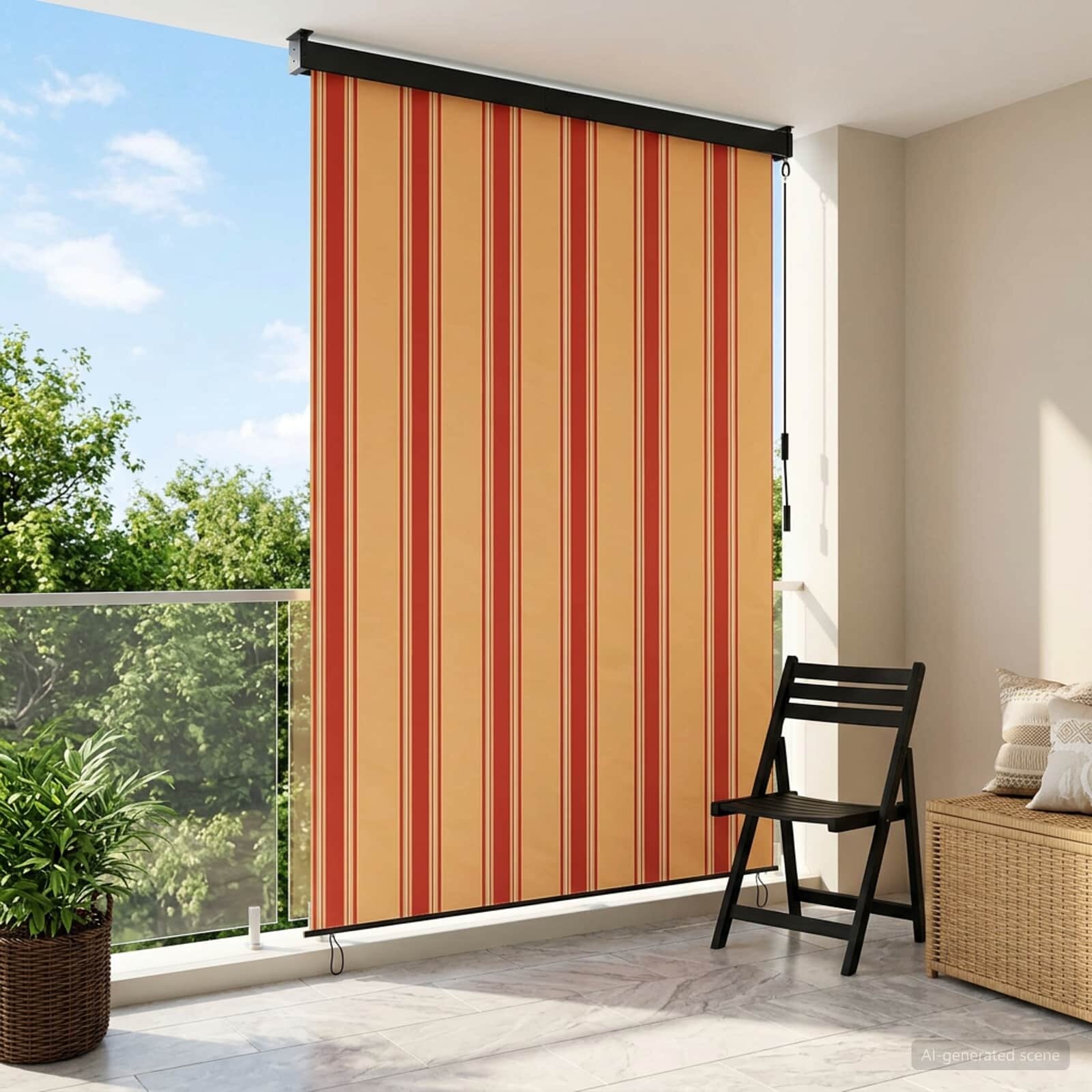vidaXL Ролетна щора Многоцветен 160 x 250 cm Текстил и Алуминий