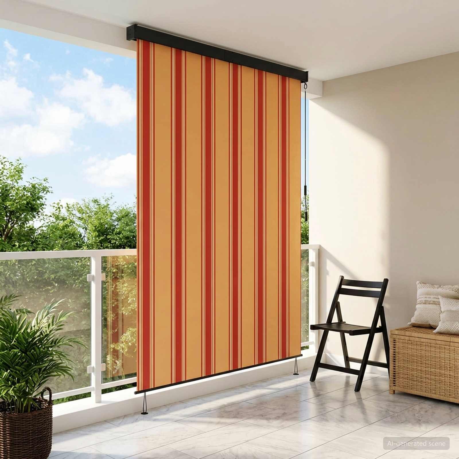 vidaXL Ролетна щора Многоцветен 80 x 250 cm Текстил и Алуминий