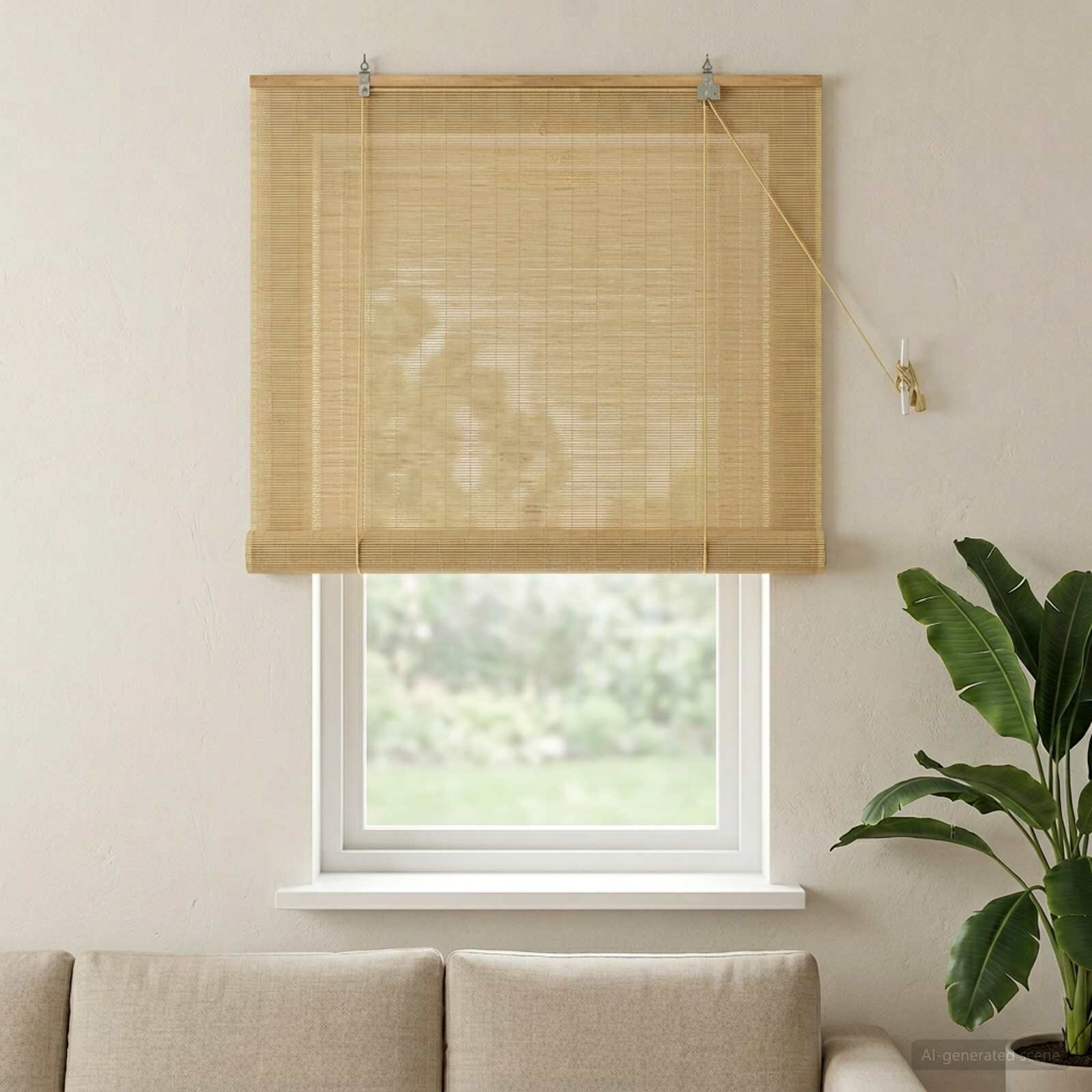 vidaXL Ролетна щора Натурално 100 x 160 cm Бамбук