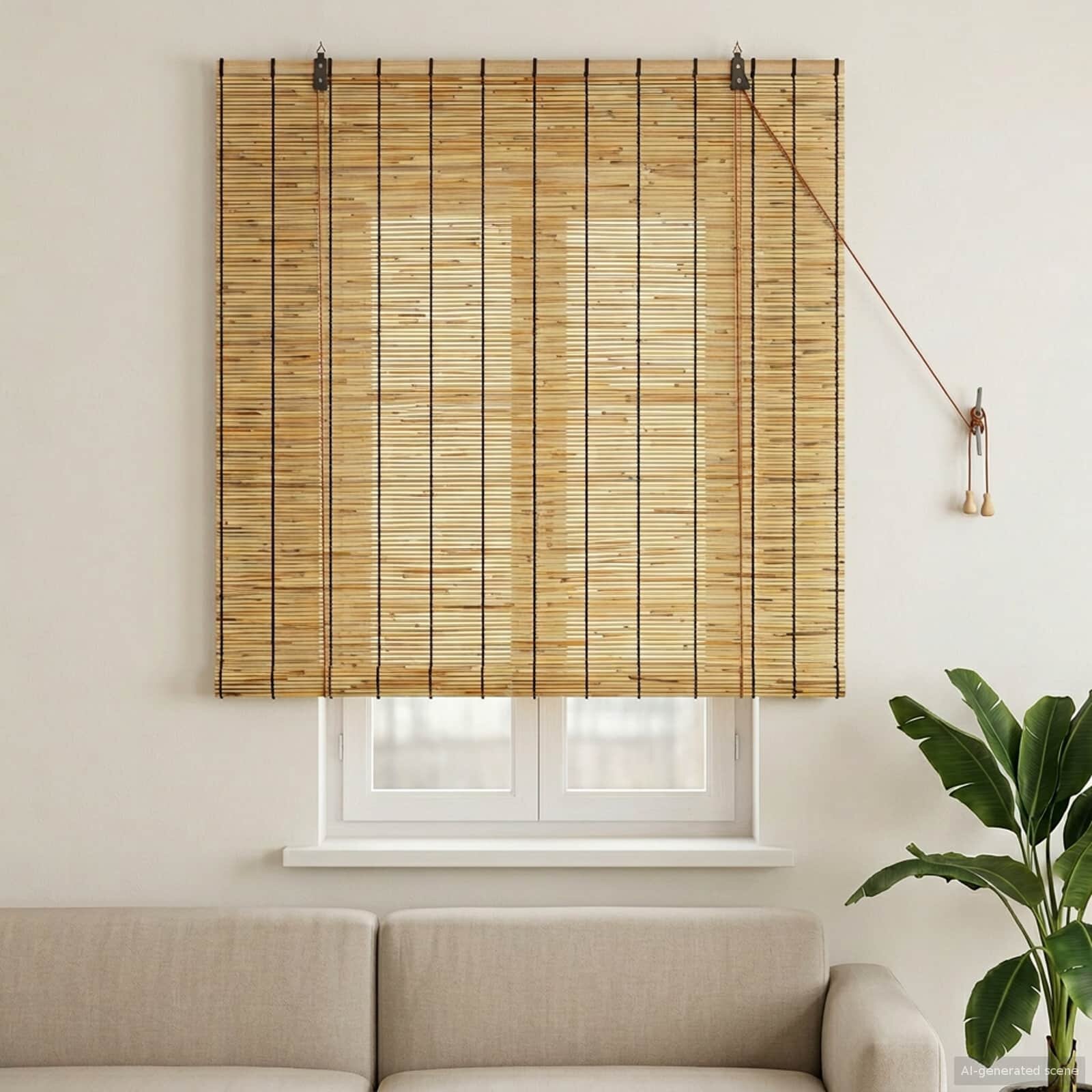 vidaXL Ролетна щора Натурално 120 x 160 cm Тръстика