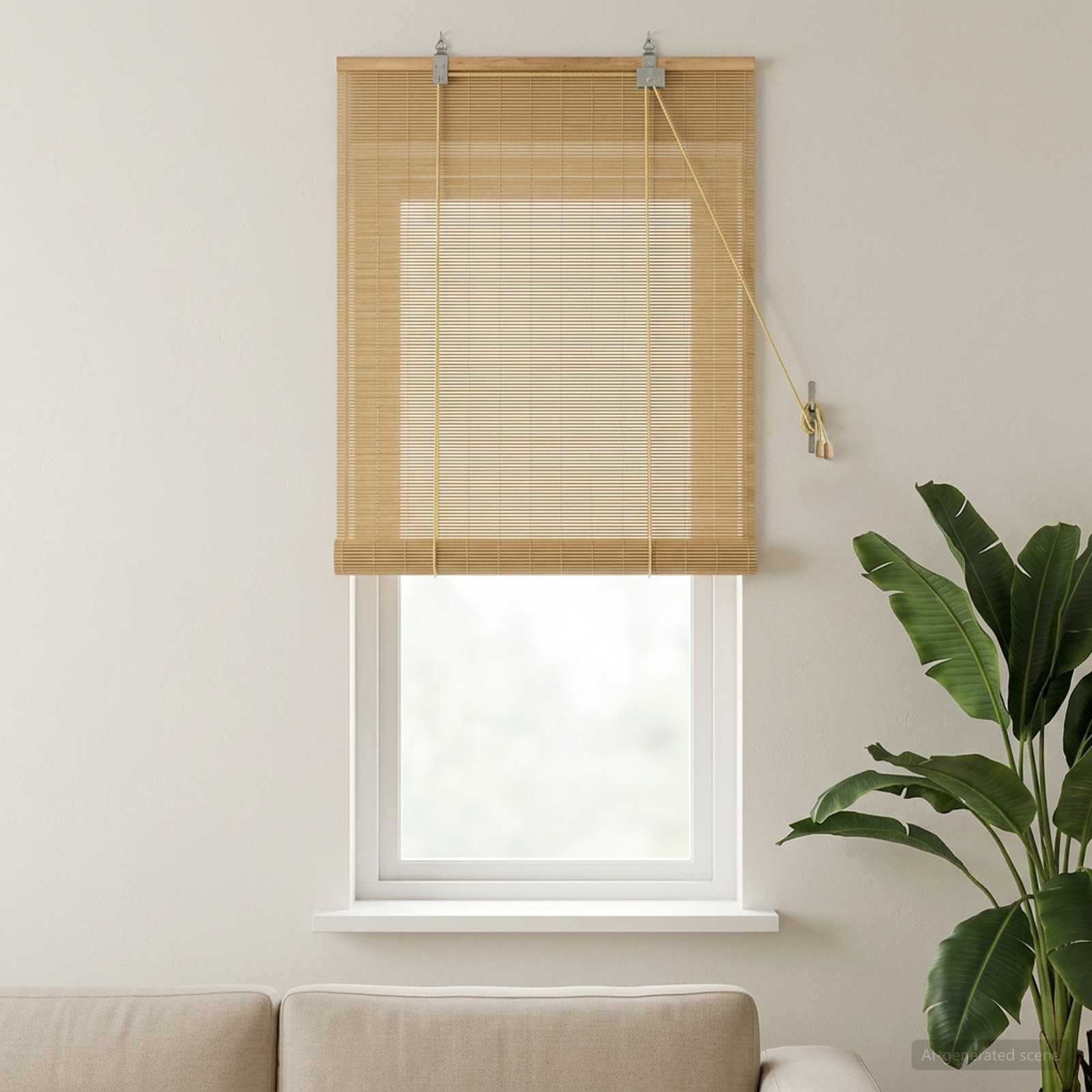 vidaXL Ролетна щора Натурално 40 x 160 cm Бамбук
