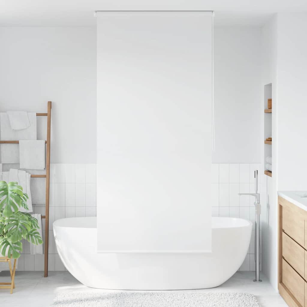 vidaXL Ролетна щора за баня 100x240 см бяла