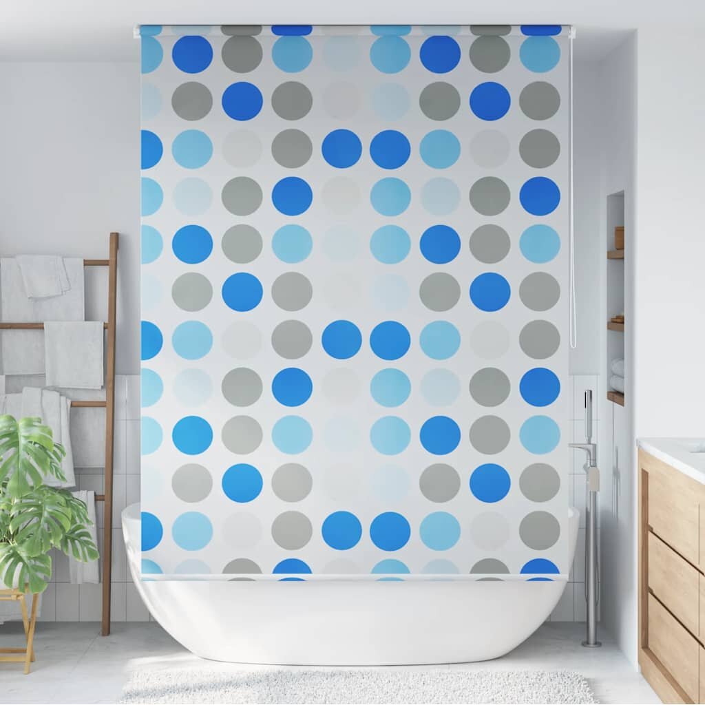 vidaXL Ролетна щора за баня 140x240 см кръгове