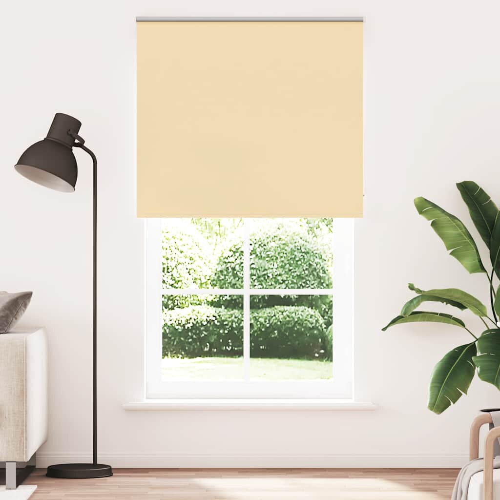 vidaXL Ролкова щора Blackout Бежова 140x230 cm Ширина на плата 1366cm