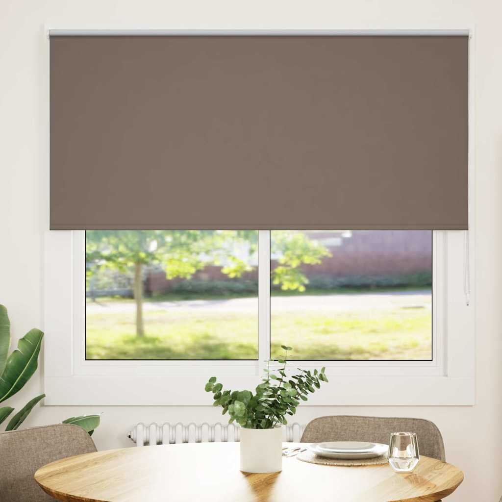 vidaXL Ролкова щора Blackout Кафе 150x130 см Ширина на плата 1466 см