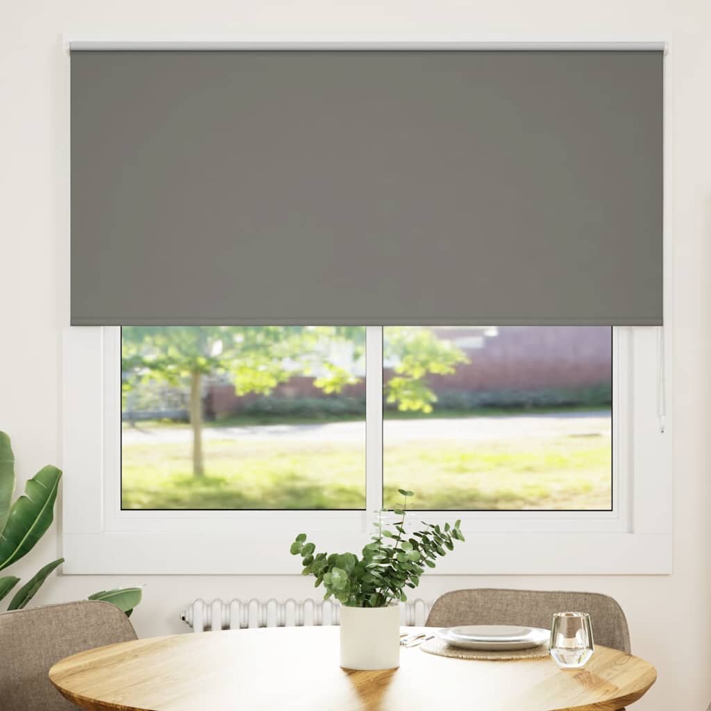 vidaXL Ролкова щора Blackout Сив 145x130 cm Ширина на плата 1416cm